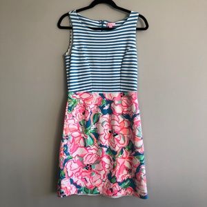 Lilly Pulitzer Neoprene Color-Block Dress, S